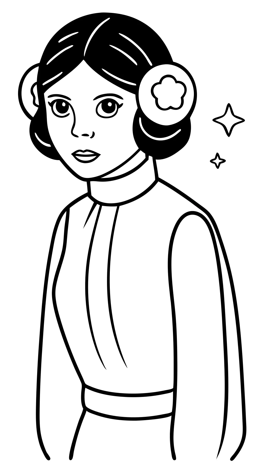 coloriage princesse leia